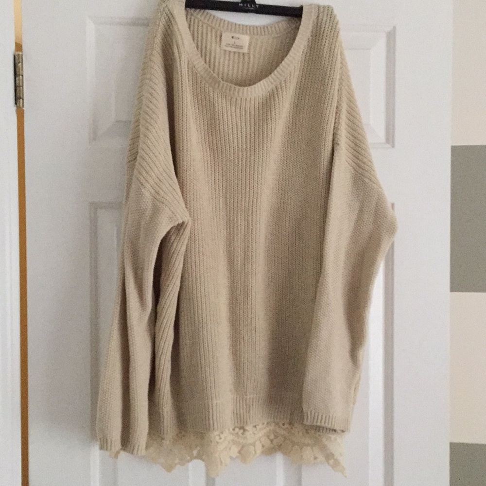 Urban outfitters lace underlay sweater